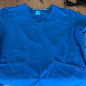 Zavate Studio Royal Blue V-Neck Scrub Top